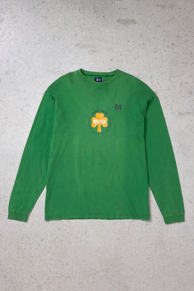 Urban Renewal One-Of-A-Kind Thrifty Towel Stussy Green T-Shirt #2