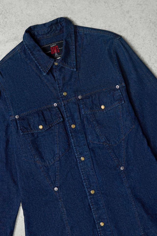 Urban Renewal One-Of-A-Kind Thrifty Towel Jean Paul Gaultier Denim Jacket #1