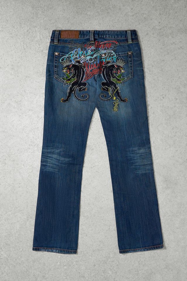 Urban Renewal One-Of-A-Kind Thrifty Towel Christian Audigier Jeans #2
