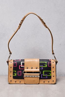One-Of-A-Kind Thrifty Towel Guess Rainbow Monogram Print Shoulder Bag