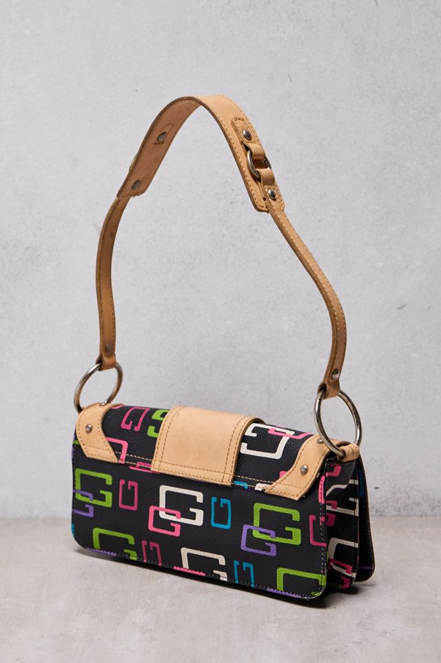One-Of-A-Kind Thrifty Towel Guess Rainbow Monogram Print Shoulder Bag #2