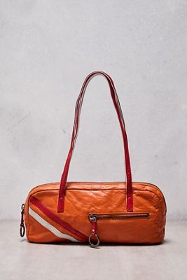 One-Of-A-Kind Thrifty Towel Guess Orange Leather Baguette Bag