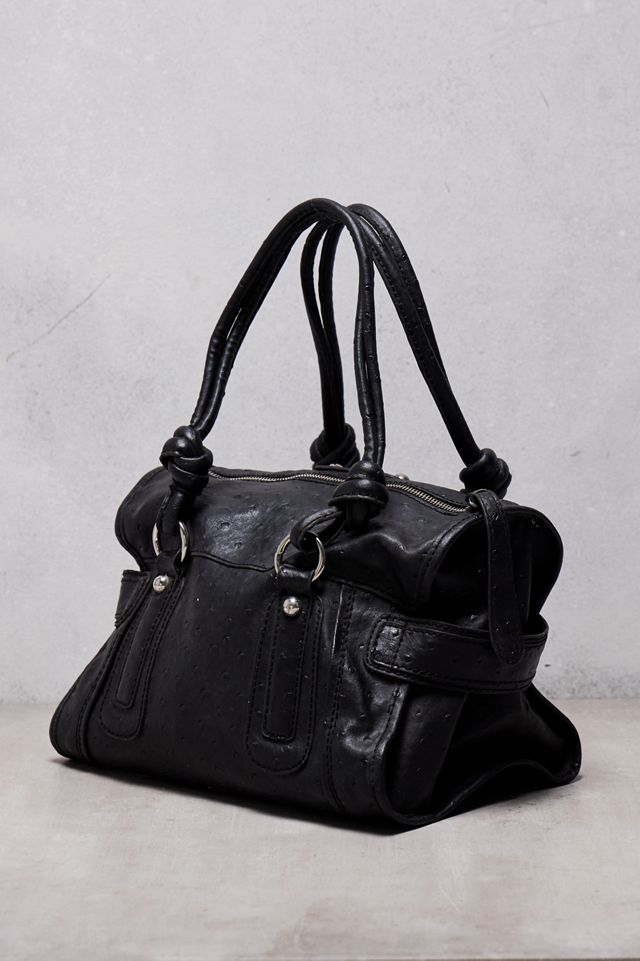 One-Of-A-Kind Thrifty Towel Guess Katie Jane Black Satchel Bag #2