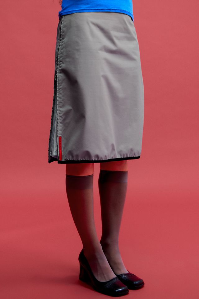 One-Of-A-Kind X Thrifty Towel Prada SS 00 Linea Rossa Double-Zip Midi skirt #1