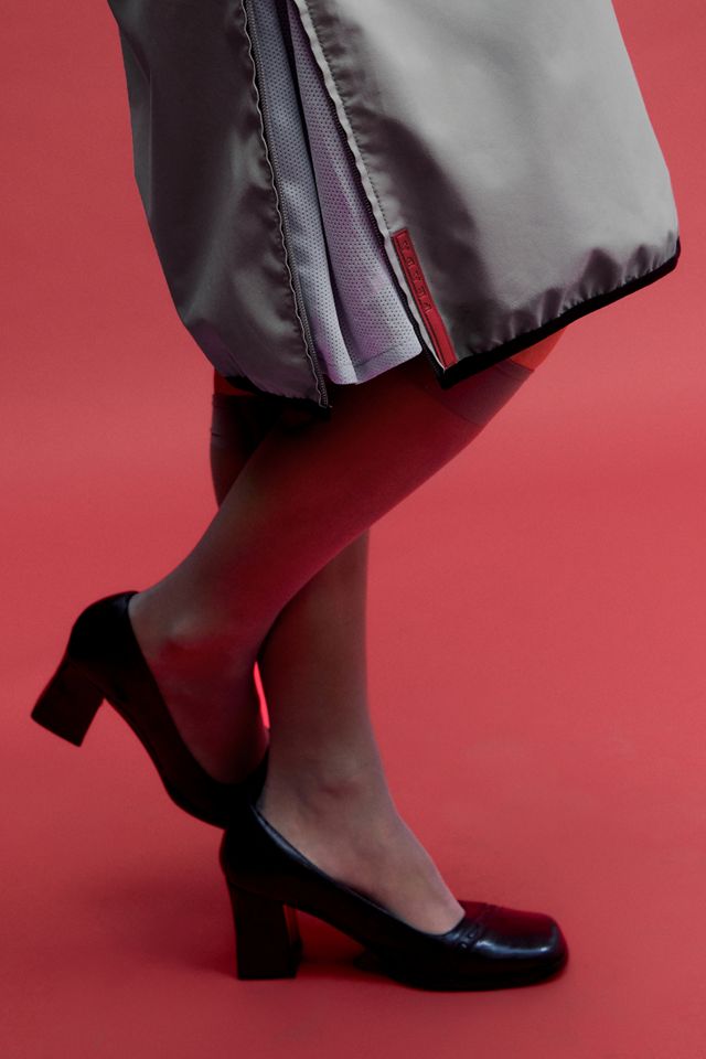 One-Of-A-Kind X Thrifty Towel Prada SS 00 Linea Rossa Double-Zip Midi skirt #2
