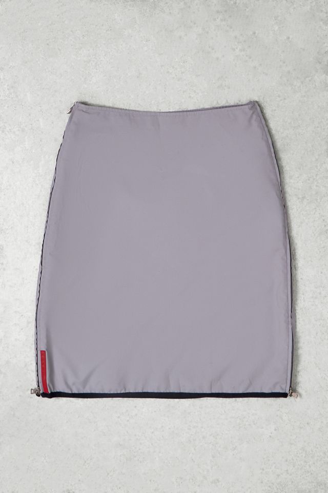 One-Of-A-Kind X Thrifty Towel Prada SS 00 Linea Rossa Double-Zip Midi skirt #4