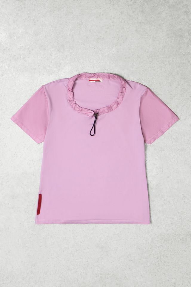 One-Of-A-Kind X Thrifty Towel Prada Drawstring Short Sleeve T-Shirt #4