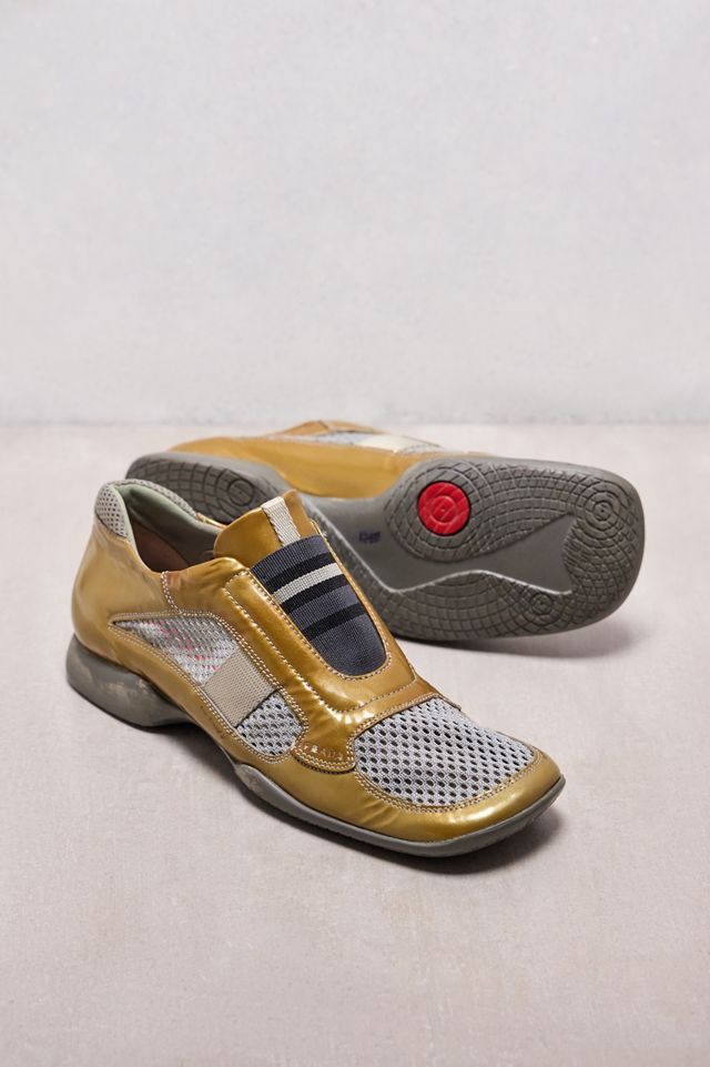 One-Of-A-Kind X Thrifty Towel Prada Sport Vintage 2000s Gold Mesh Space Trainers #1