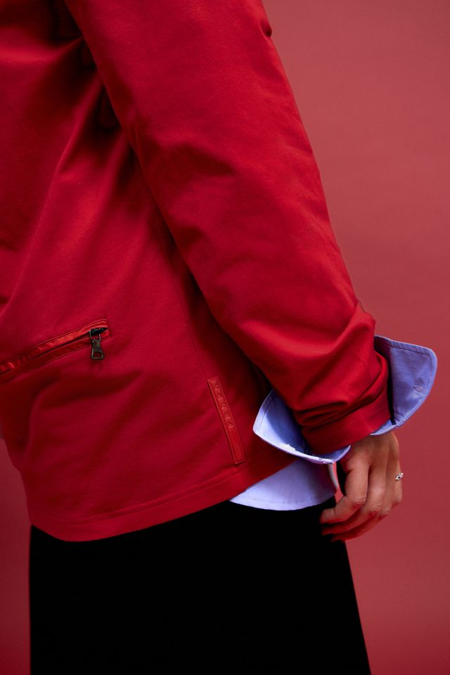 One-Of-A-Kind X Thrifty Towel Prada Red Tab Quarter-Zip Polo #3