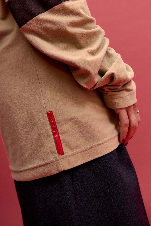 One-Of-A-Kind X Thrifty Towel Prada Red Tab Beige Long Sleeve T-Shirt #3