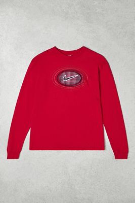 One-Of-A-Kind Vintage Nike Red Long Sleeve Tennis Racket Graphic Tee