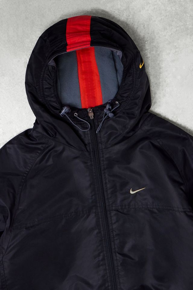 One-Of-A-Kind Vintage Nike Black & Red Hooded Windbreaker Jacket #1