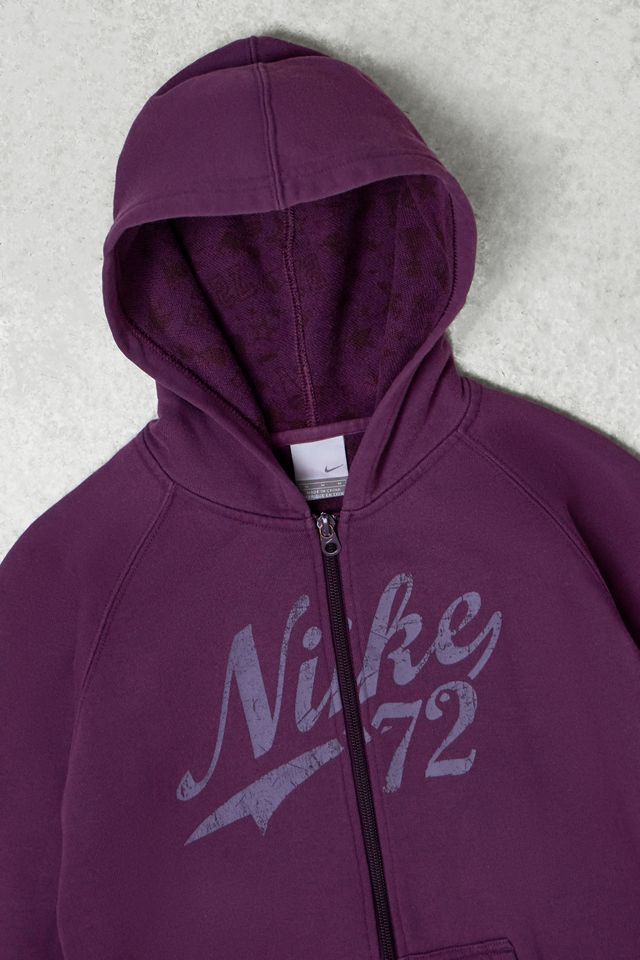 One-Of-A-Kind Vintage Y2K Nike 1972 Script Logo Zip-Through Hoodie #1