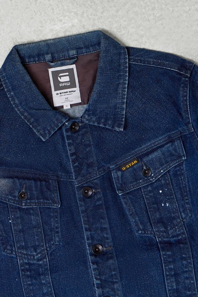 One-Of-A-Kind x Thrifty Towel G-Star Raw Paint Splash Denim Jacket #1