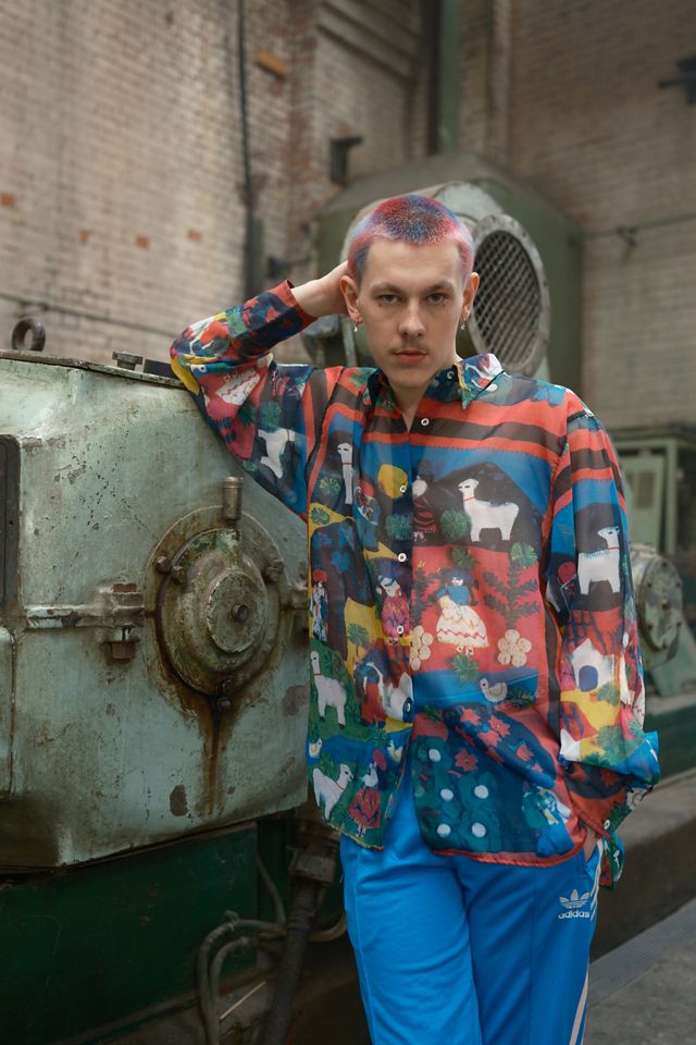 Urban Renewal One-Of-A-Kind Sheer Llama Print Shirt