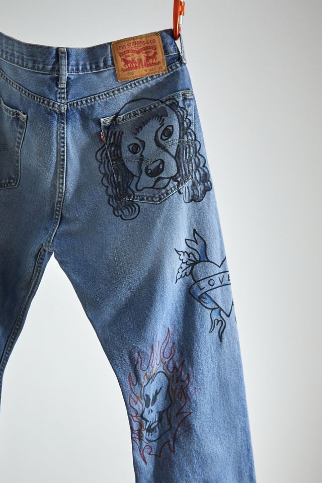 Urban Renewal One-Of-A-Kind Levi's Doodle Jeans  #1