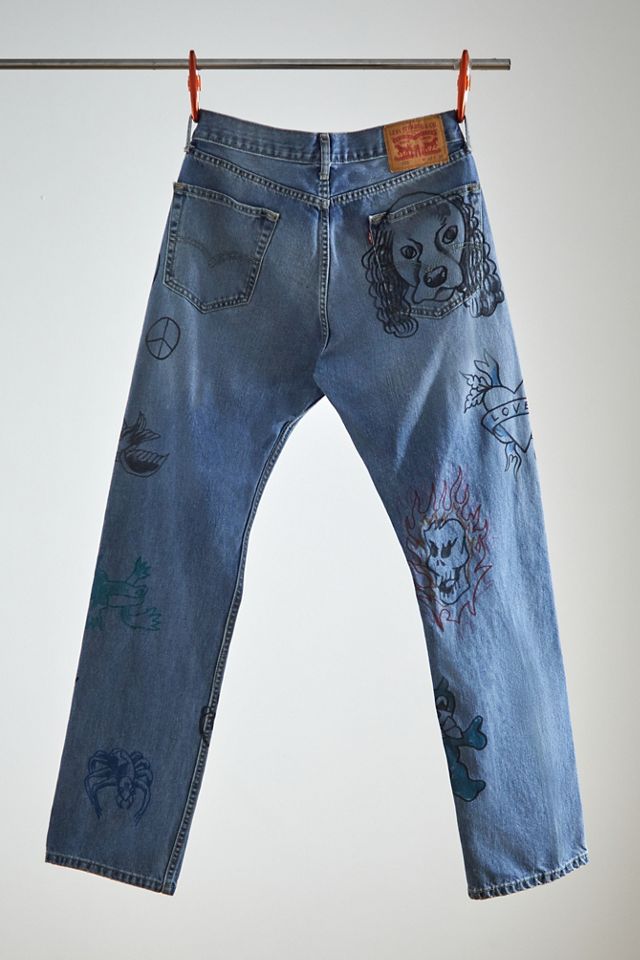 Urban Renewal One-Of-A-Kind Levi's Doodle Jeans  #3