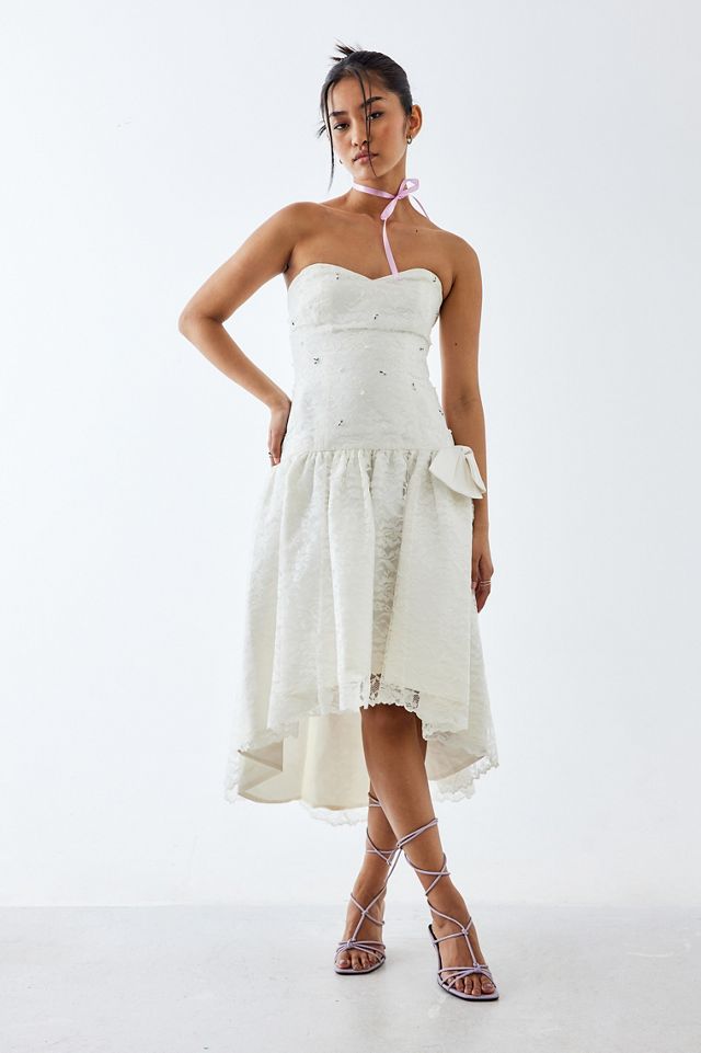 Urban Renewal OneOfAKind Lace Waterfall Prom Dress Urban Outfitters UK