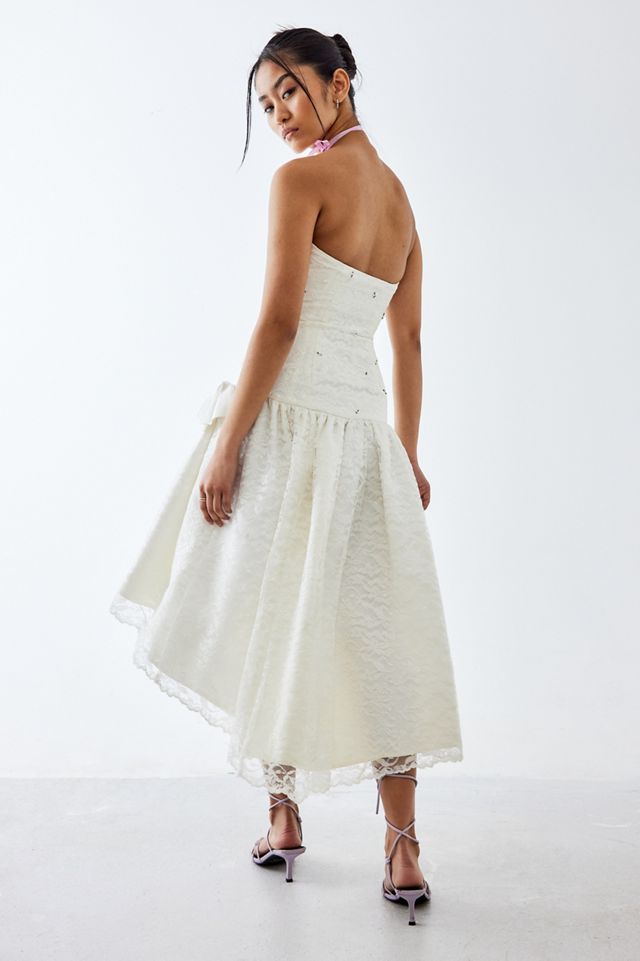 Urban Renewal One-Of-A-Kind Lace Waterfall Prom Dress | Urban Outfitters UK