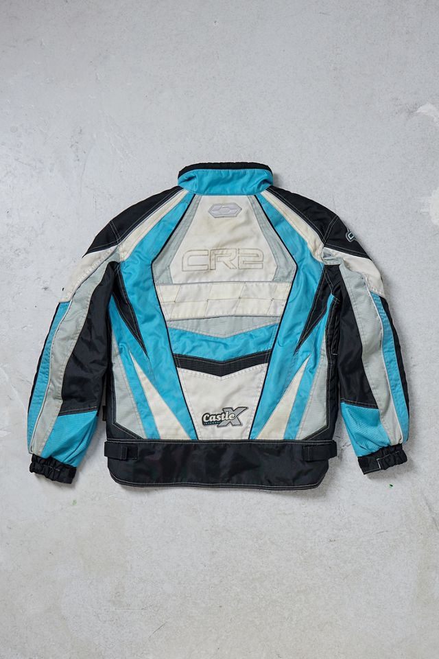 Urban Renewal One-Of-A-Kind Blue & White Motocross Racing Jacket  #2