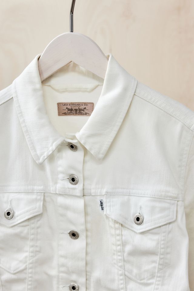 Urban Renewal One-Of-A-Kind White Denim Jacket  #1