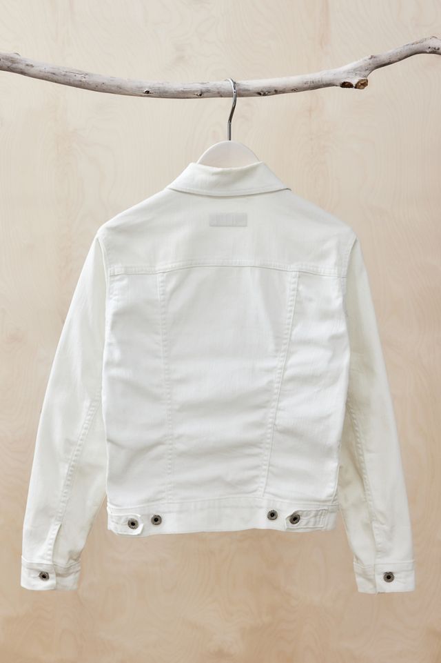Urban Renewal One-Of-A-Kind White Denim Jacket  #2