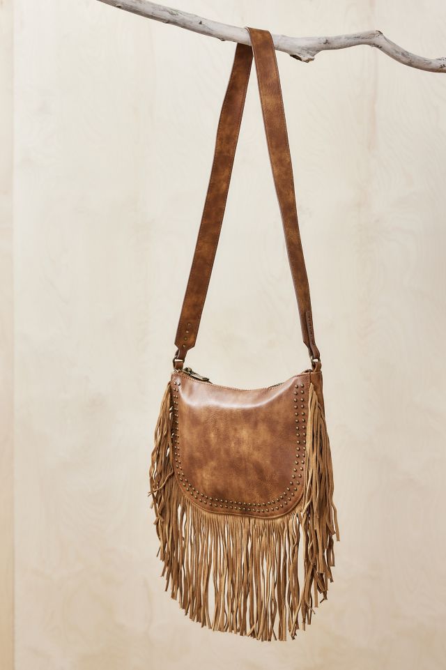 Leather fringe purse urban outfitters sale