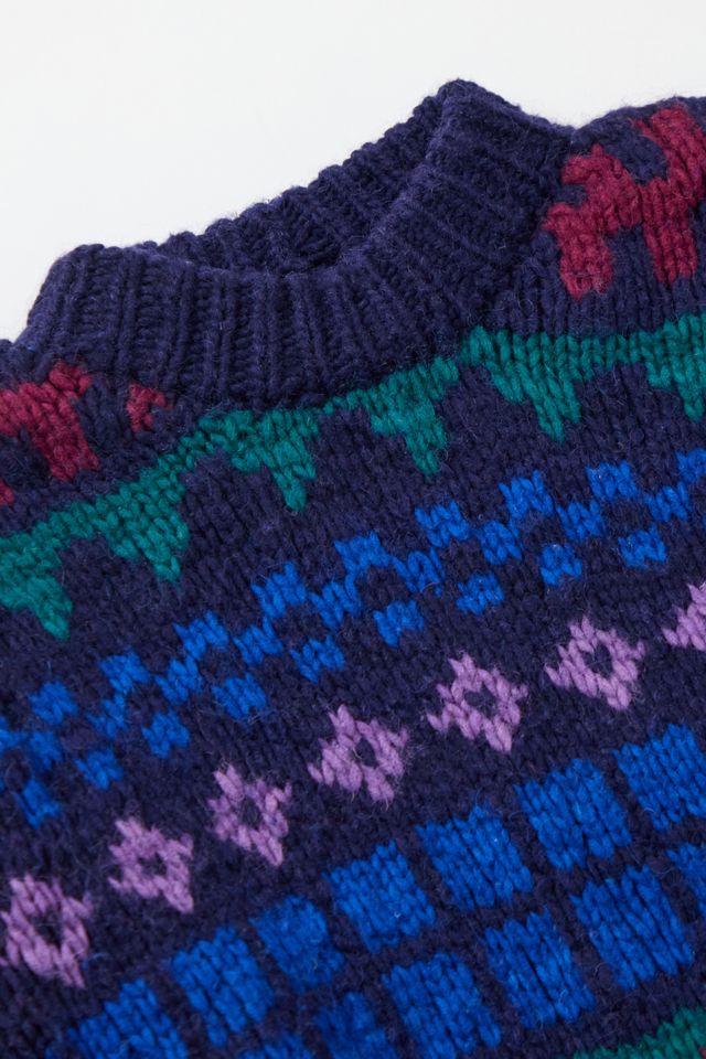Urban Renewal One-Of-A-Kind Ecuador Geometric Knit Jumper
 #1
