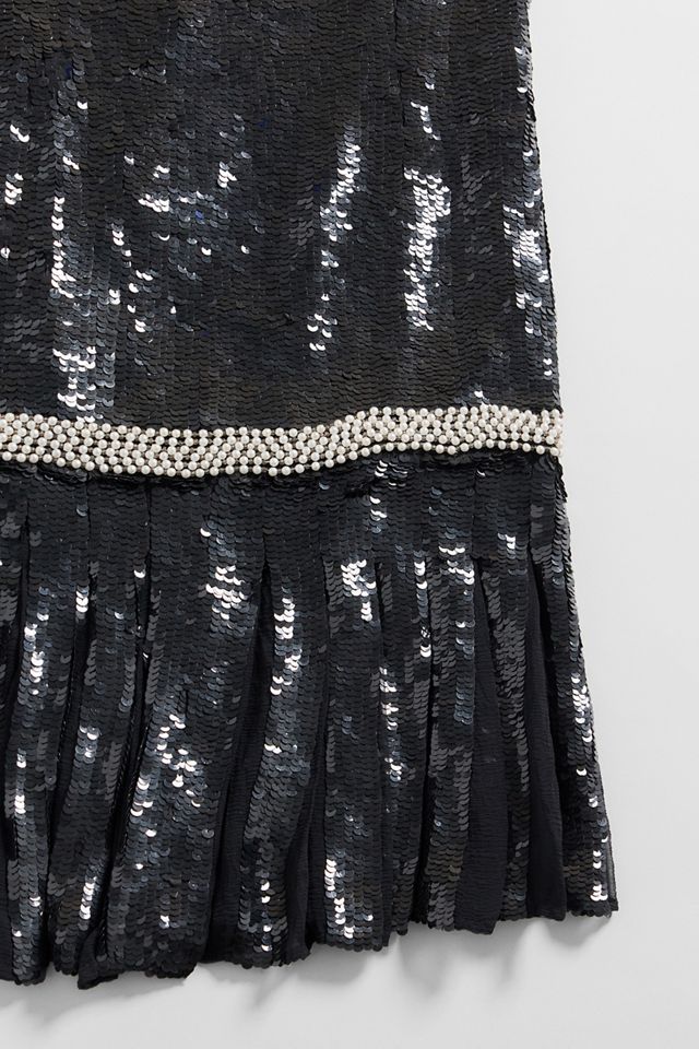 Urban Renewal Vestido Mini con Lentejuelas Negras de Fiesta Único #1