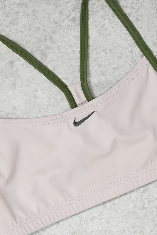 One-of-a-Kind Y2K Winter Sport Nike Cream & Khaki Sports Bra #1