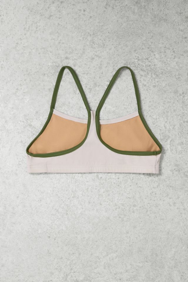One-of-a-Kind Y2K Winter Sport Nike Cream & Khaki Sports Bra #2