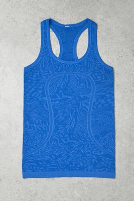 One-of-a-Kind Y2K Winter Sport Lululemon Blue Textured Sports Tank Top