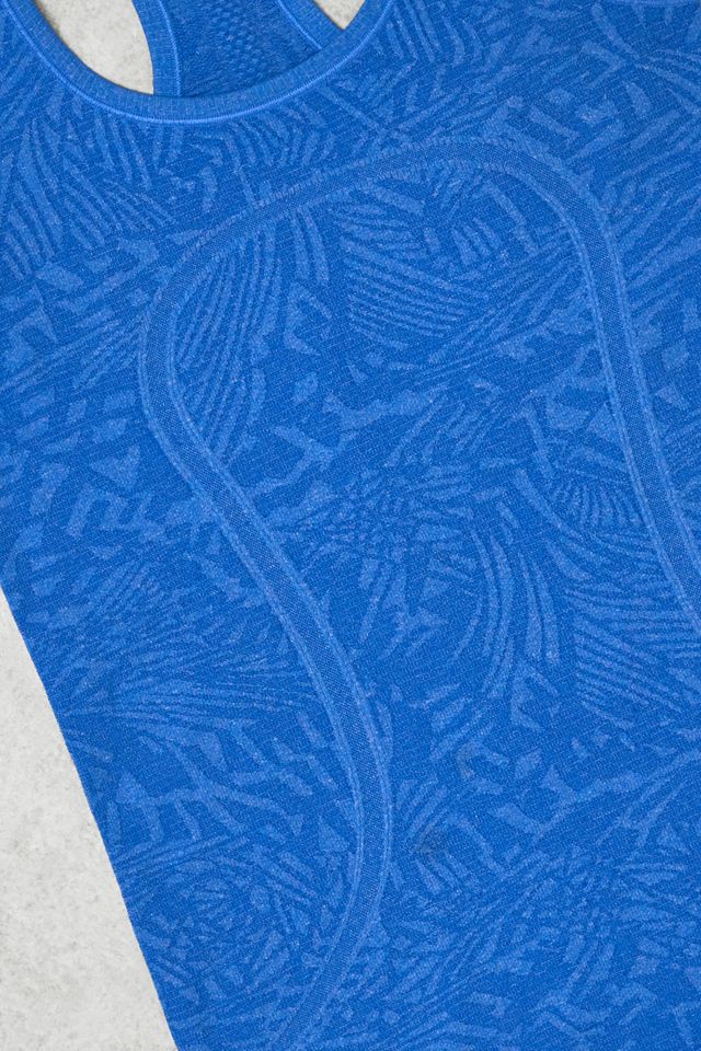One-of-a-Kind Y2K Winter Sport Lululemon Blue Textured Sports Tank Top #1
