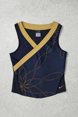 One-of-a-Kind Y2K Winter Sport Nike Black & Gold Wrap Sports Tank Top
