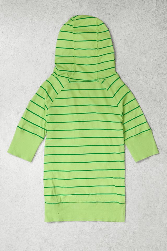One-of-a-Kind Y2K Winter Sport Nike Green Stripe Hooded T-Shirt #2