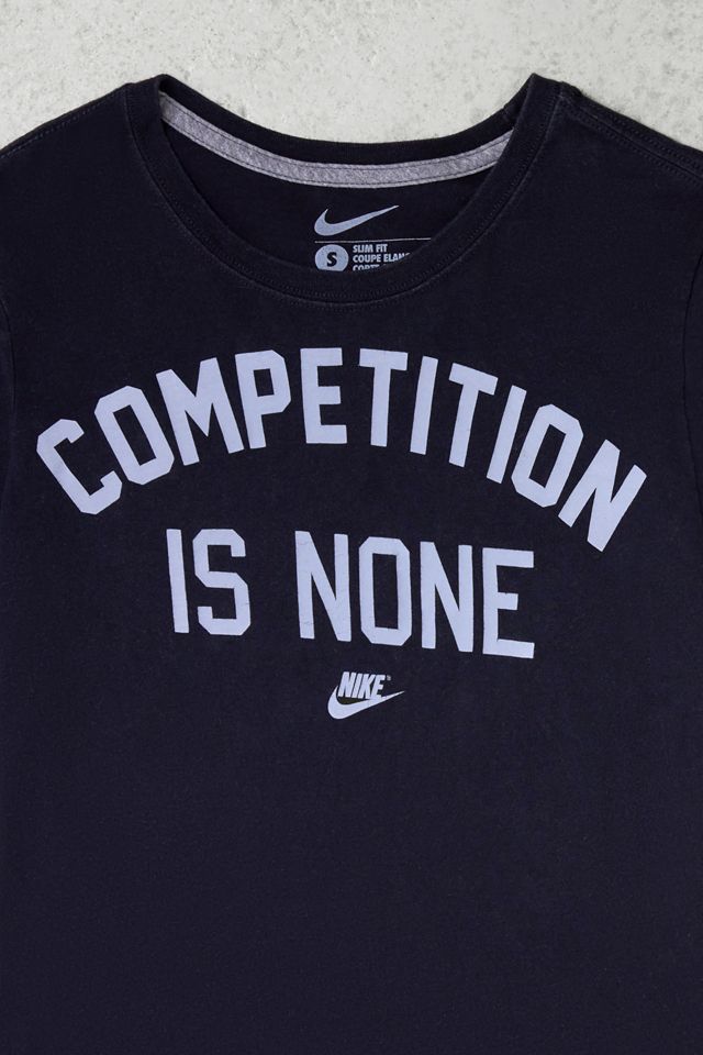 One-of-a-Kind Y2K Winter Sport Nike Black Competition Shrunken T-Shirt #1