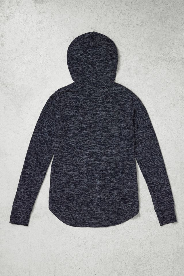 One-of-a-Kind Y2K Winter Sport Grey Marl Asymmetric Zip Hoodie #2