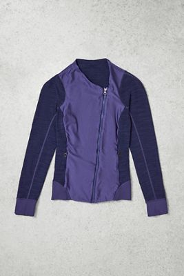 One-of-a-Kind Y2K Winter Sport Lululemon Asymmetric Zip Satin Sports Top