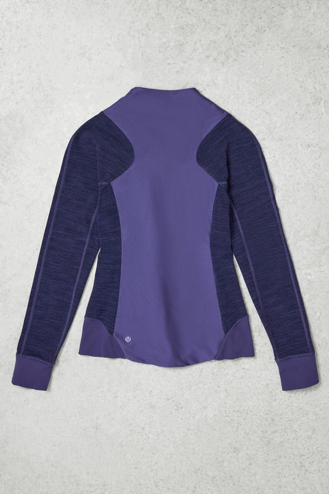 One-of-a-Kind Y2K Winter Sport Lululemon Asymmetric Zip Satin Sports Top #2