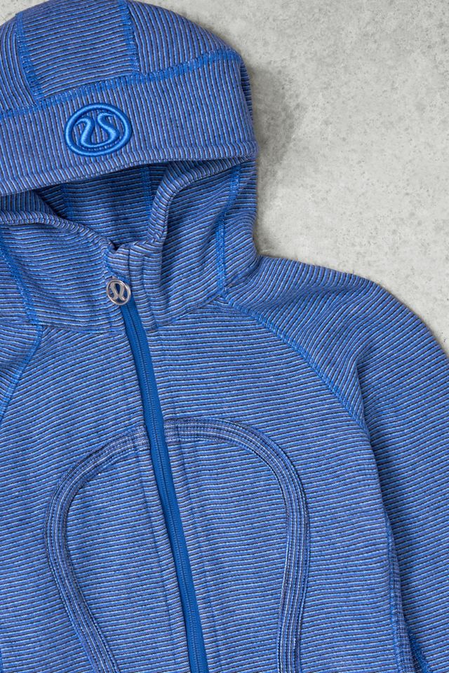 One-of-a-Kind Y2K Winter Sport Lululemon Blue Stripe Heavy Zip-Through Top #1