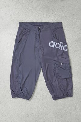 One-of-a-Kind Y2K Winter Sport adidas Silver Nylon Sports Capris