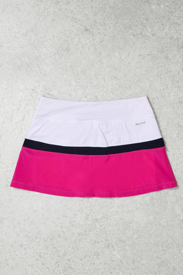 One-of-a-Kind Y2K Winter Sport Nike Pink Stripe Sports Mini Skirt #2