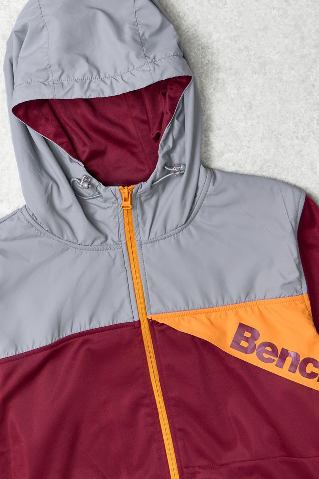 One-Of-A-Kind Bench Burgundy & Orange Zip-Through Track Jacket  #1