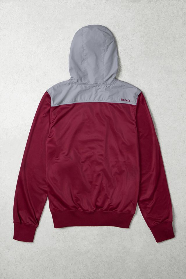 One-Of-A-Kind Bench Burgundy & Orange Zip-Through Track Jacket  #2