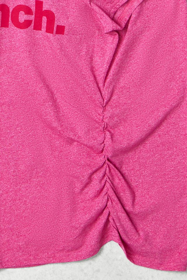 One-Of-A-Kind Bench Pink Marle Ruched Graphic Tee #1
