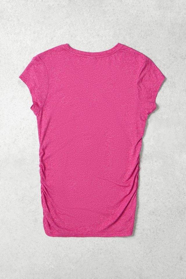 One-Of-A-Kind Bench Pink Marle Ruched Graphic Tee #2