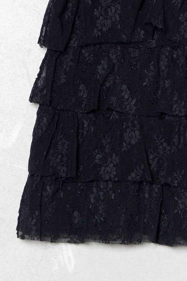 One-Of-A-Kind Victorian Minimalism Phard Black Lace Cami Top #3