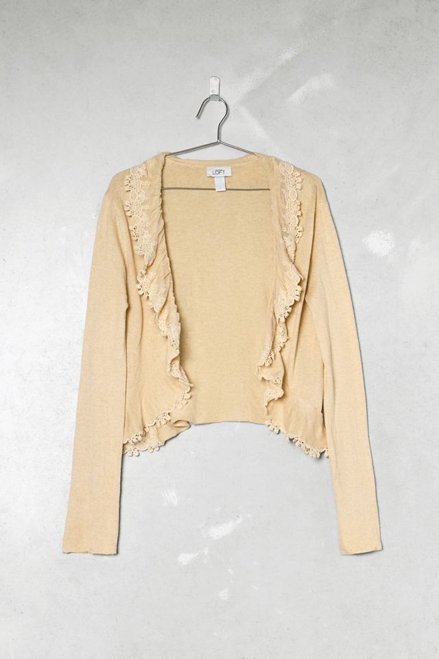 One-Of-A-Kind Victorian Minimalism Cream Broidery Cardigan #2