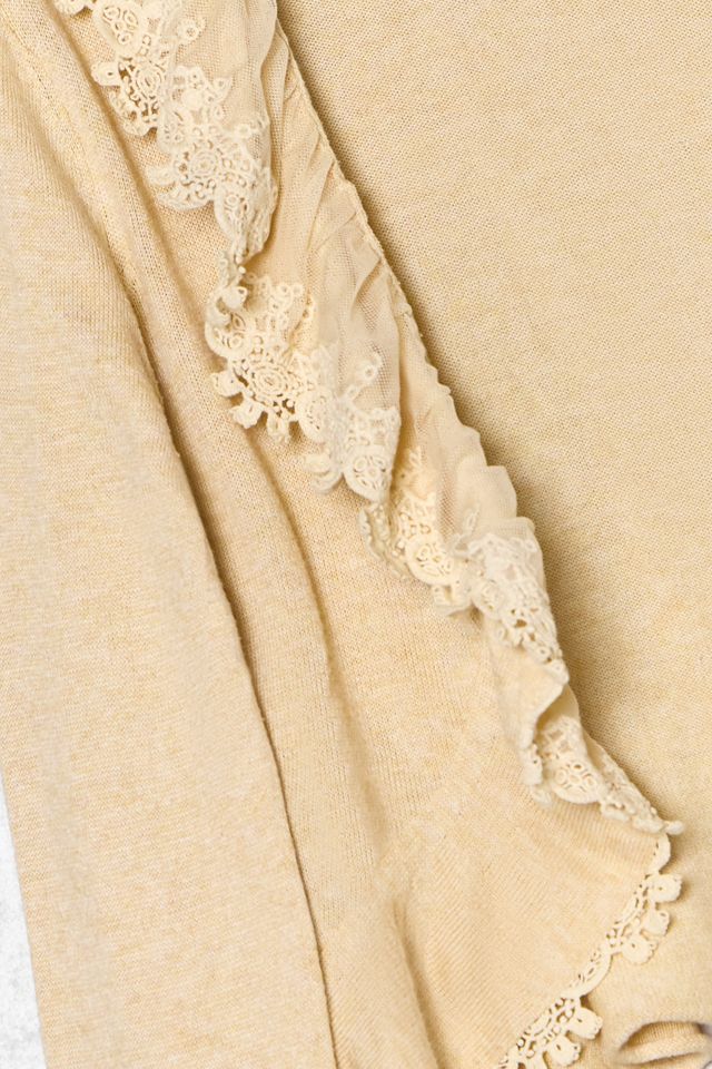 One-Of-A-Kind Victorian Minimalism Cream Broidery Cardigan #3