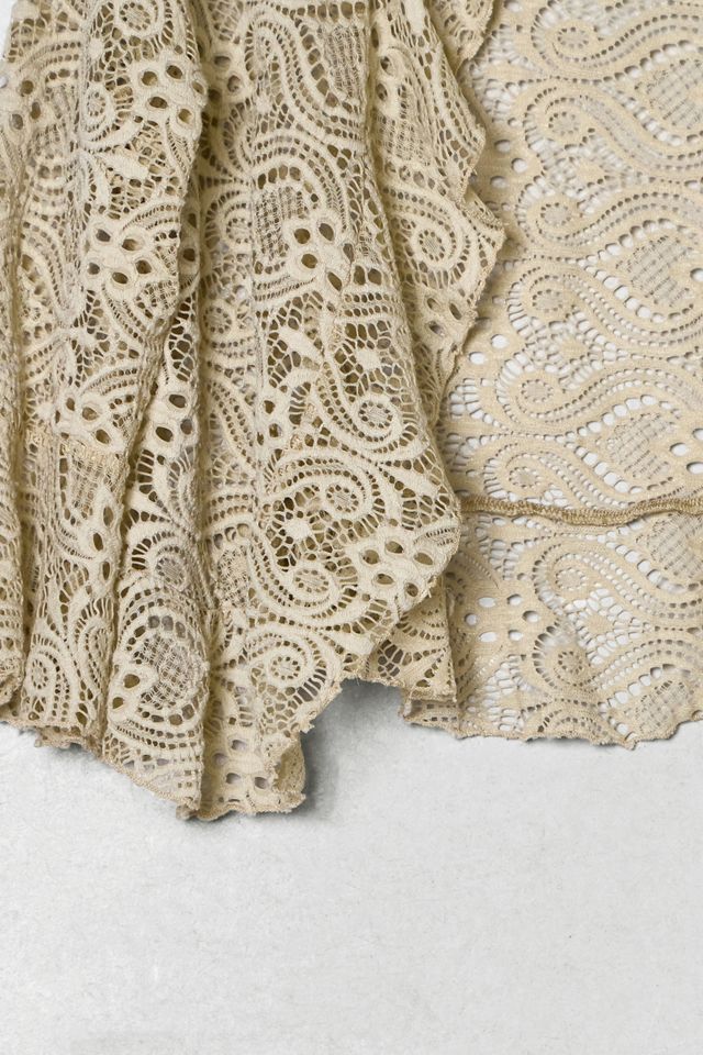 One-Of-A-Kind Victorian Minimalism Ashley Beige Lace Shrug #3